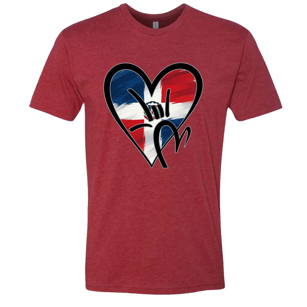 Dominican Republic Flag ILY HEART T-Shirt
