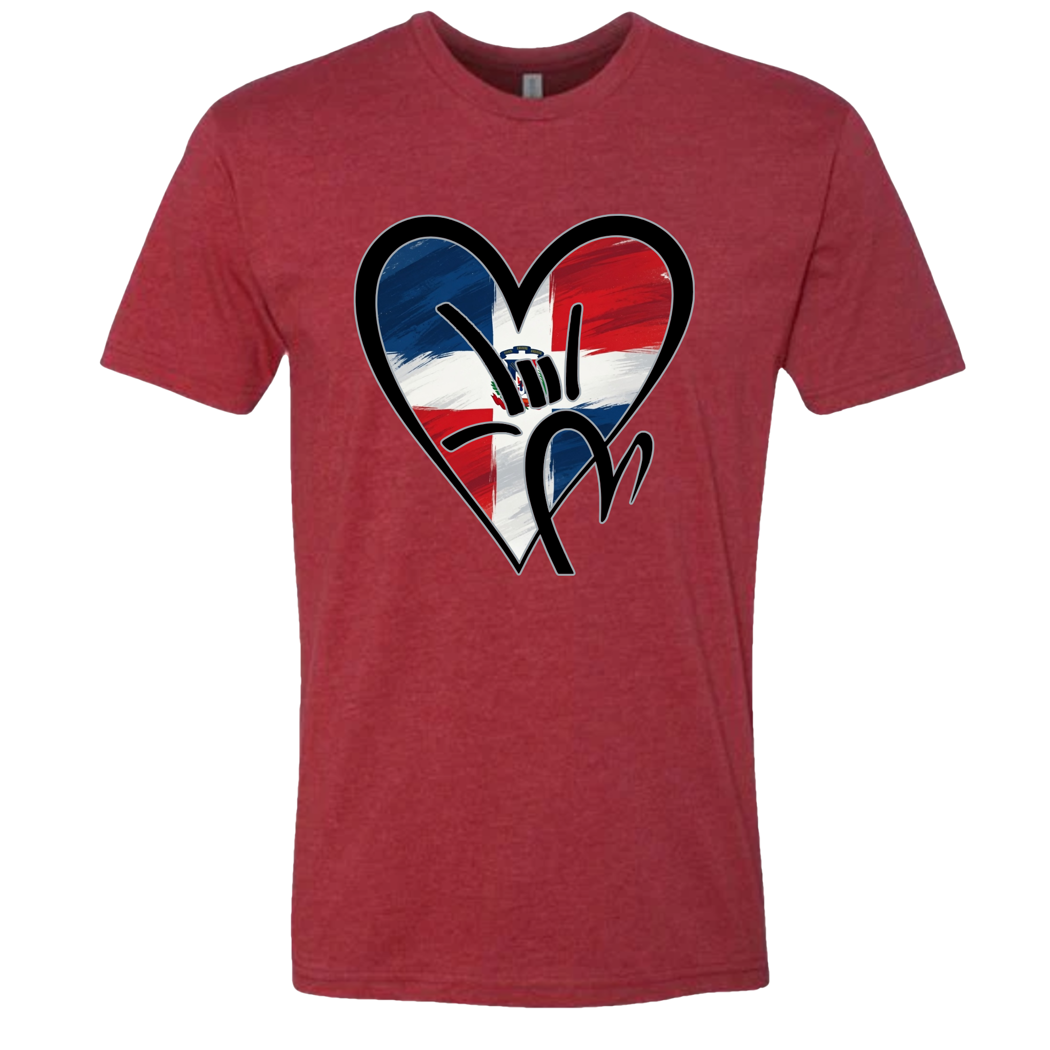 Dominican Republic Flag ILY HEART T-Shirt