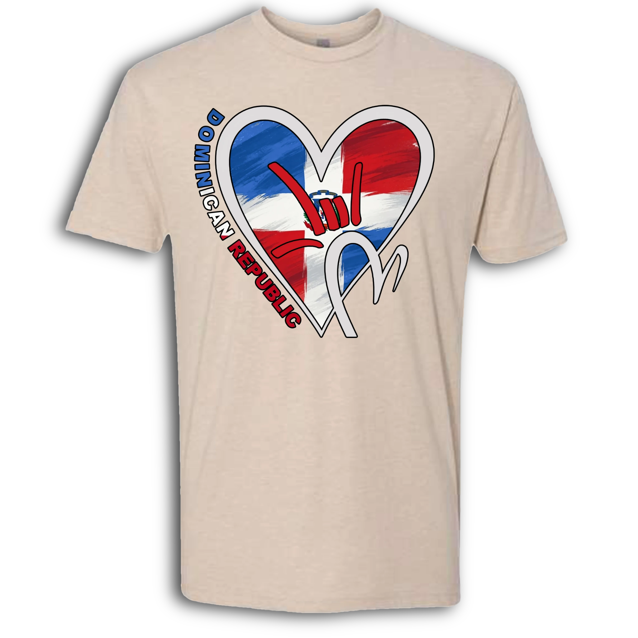 Dominican Republic Flag ILY HEART T-Shirt