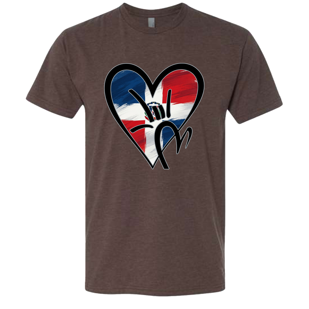 Dominican Republic Flag ILY HEART T-Shirt
