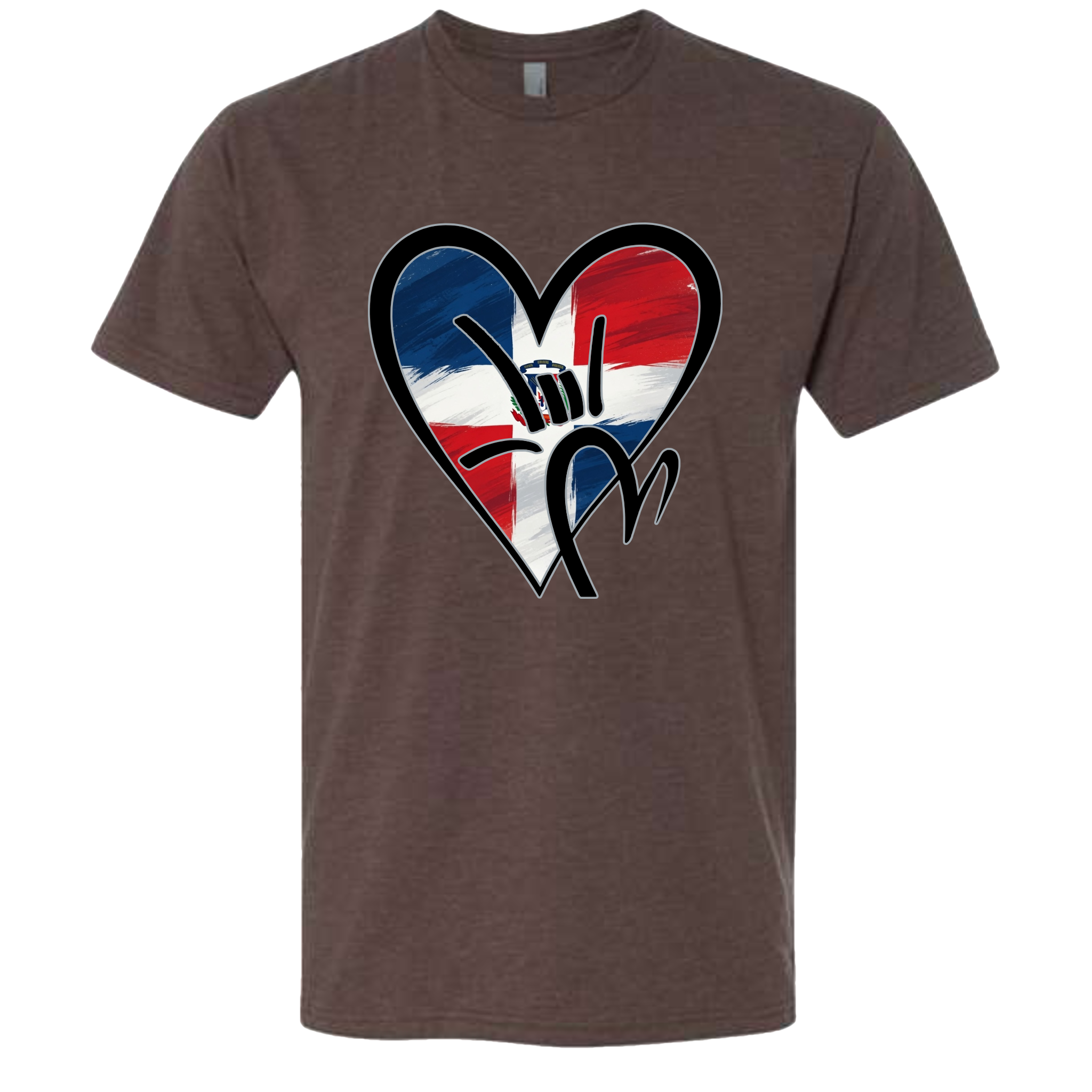 Dominican Republic Flag ILY HEART T-Shirt