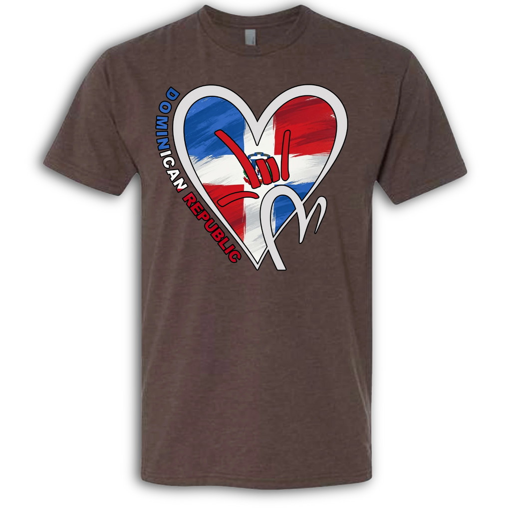 Dominican Republic Flag ILY HEART T-Shirt