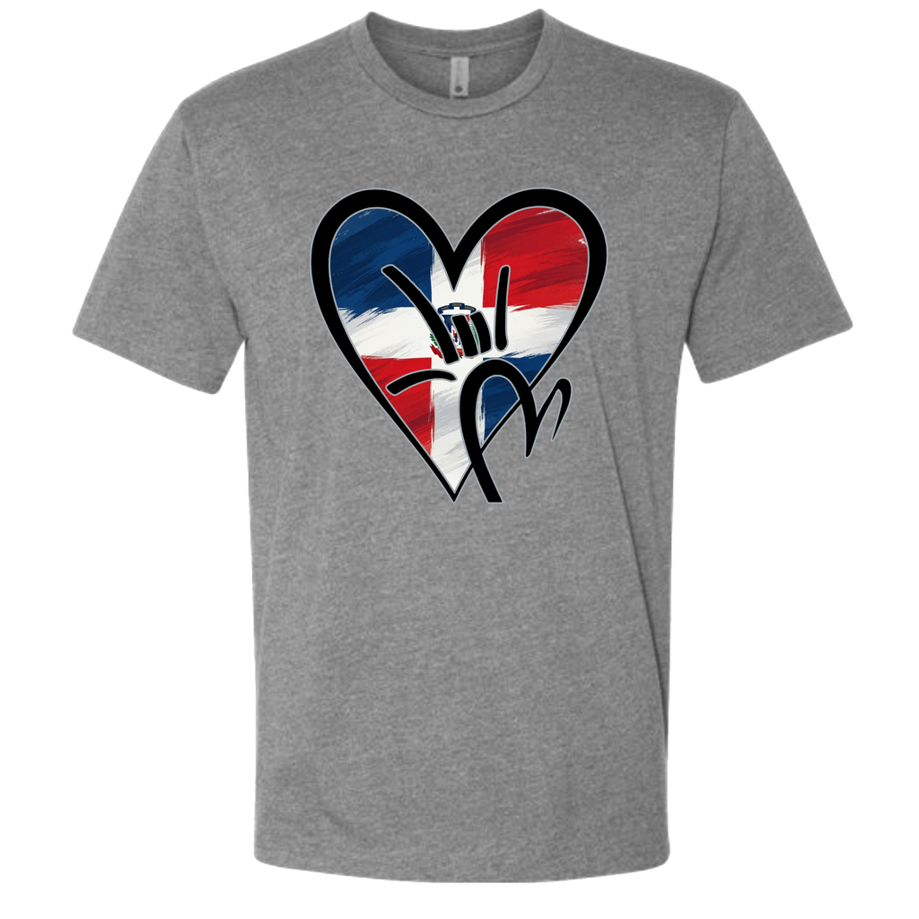 Dominican Republic Flag ILY HEART T-Shirt