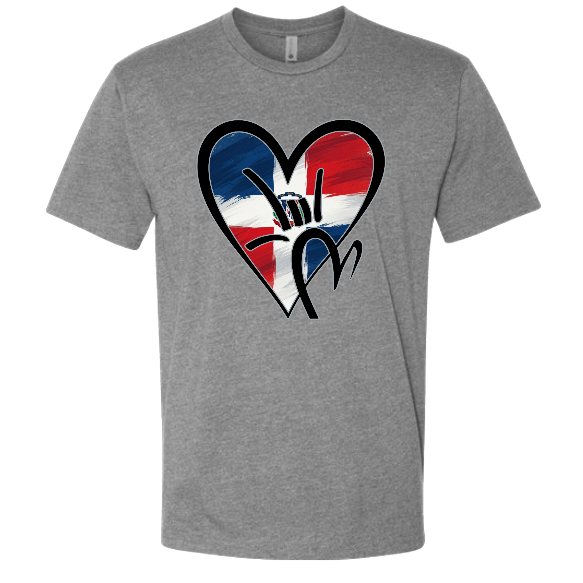 Dominican Republic Flag ILY HEART T-Shirt