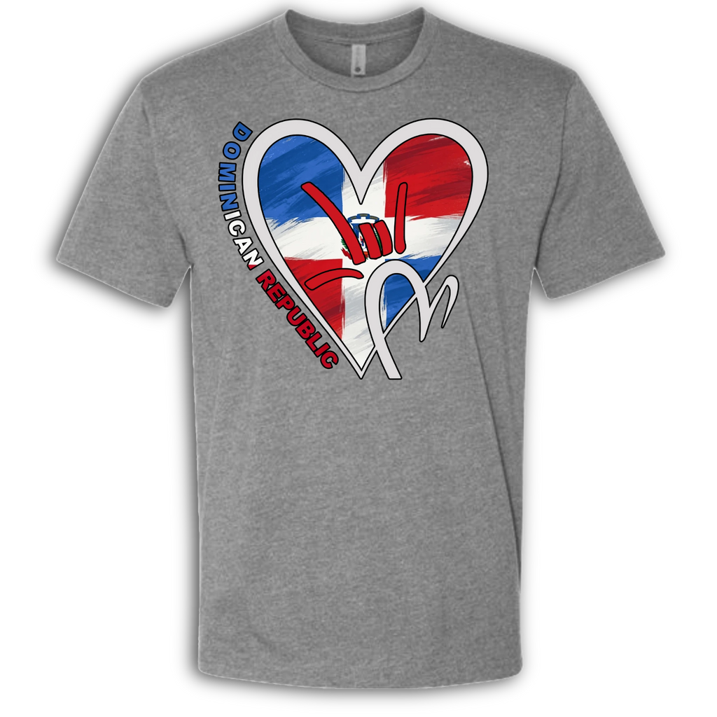 Dominican Republic Flag ILY HEART T-Shirt
