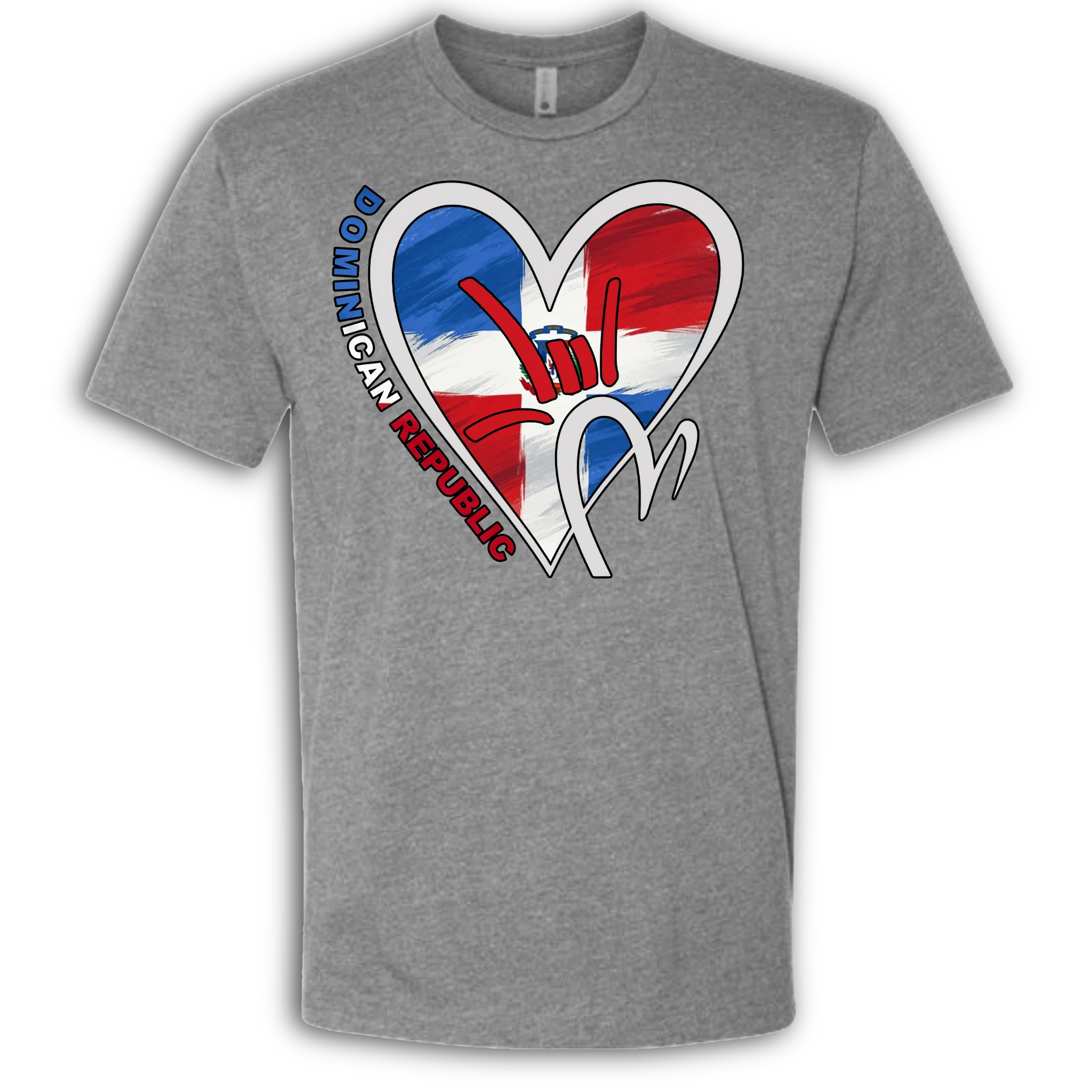 Dominican Republic Flag ILY HEART T-Shirt
