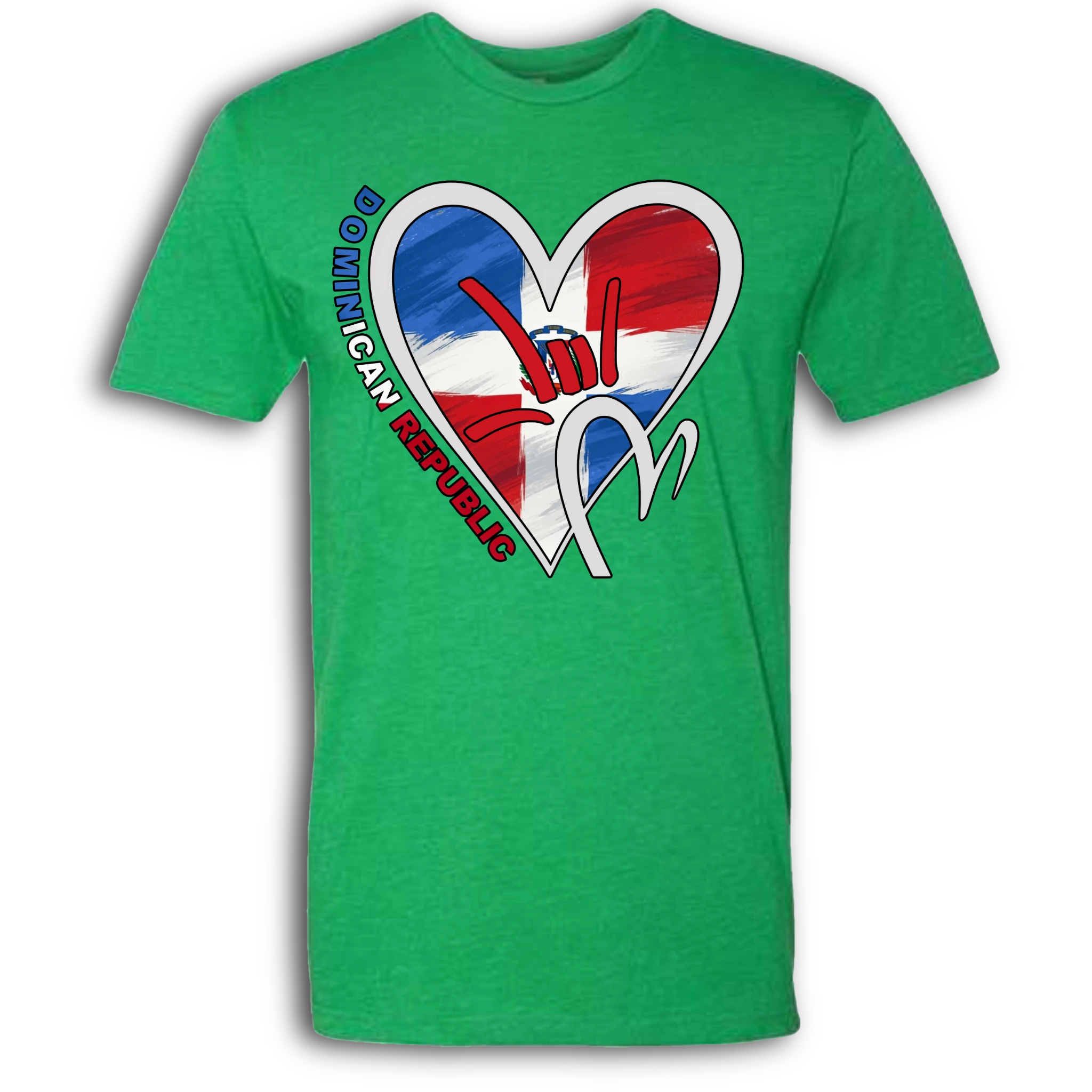 Dominican Republic Flag ILY HEART T-Shirt