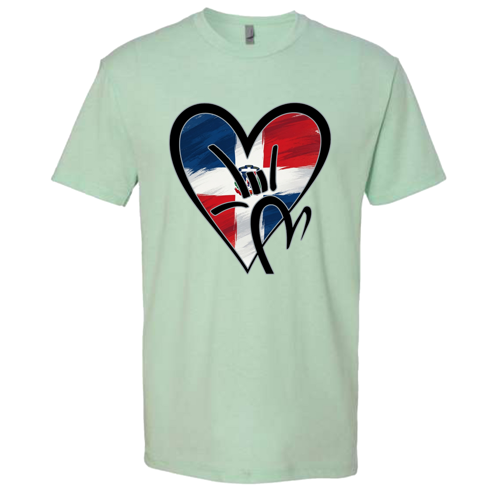 Dominican Republic Flag ILY HEART T-Shirt