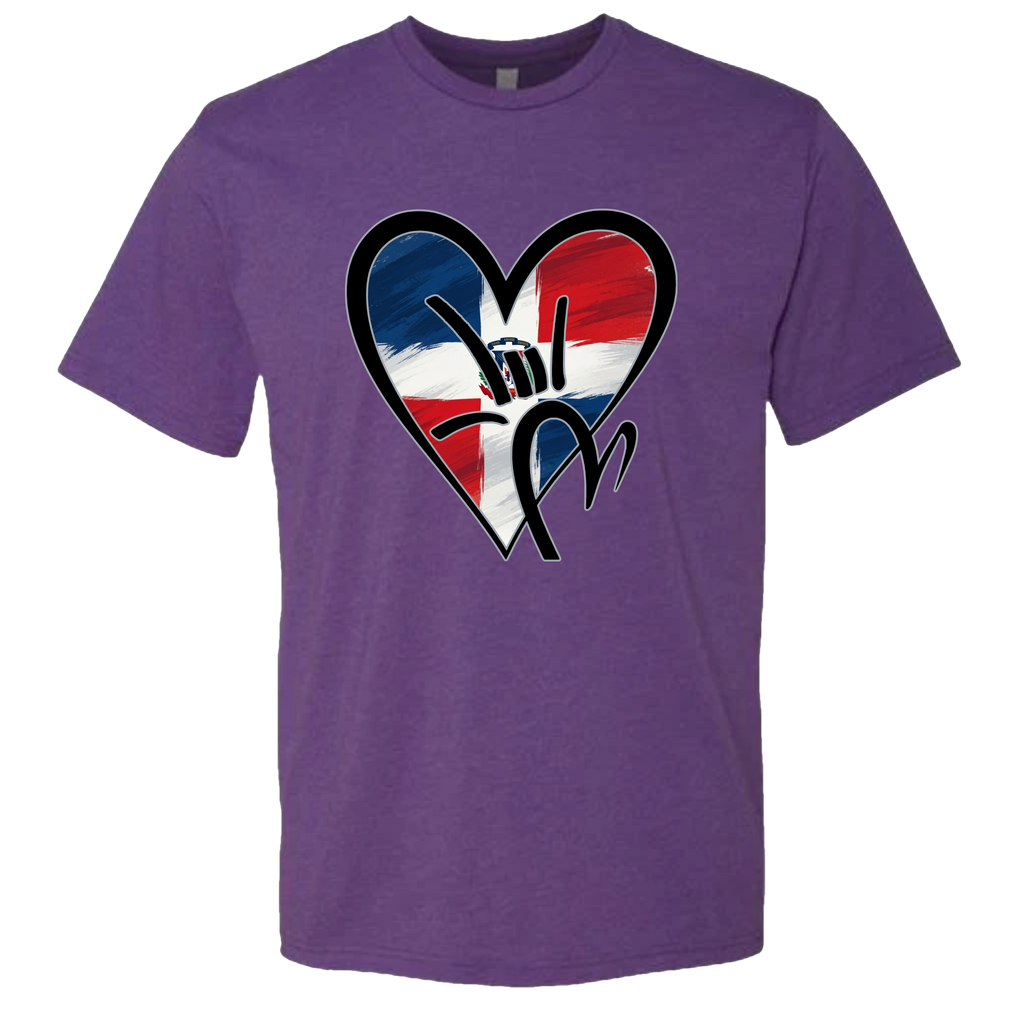 Dominican Republic Flag ILY HEART T-Shirt