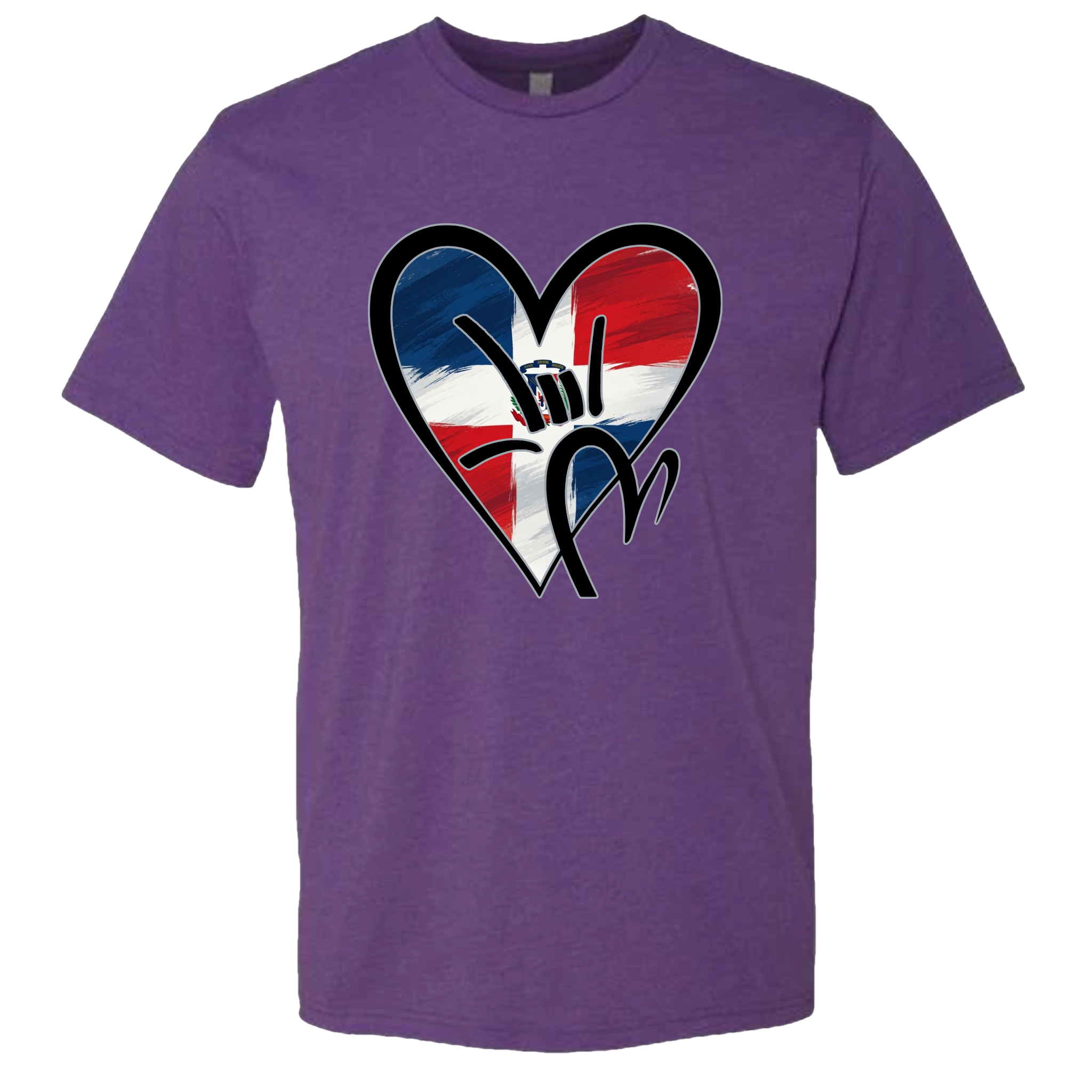 Dominican Republic Flag ILY HEART T-Shirt