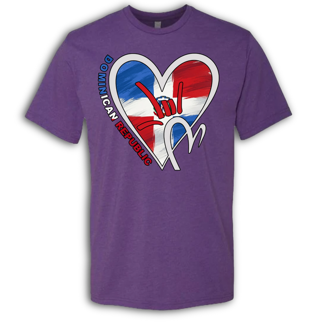 Dominican Republic Flag ILY HEART T-Shirt