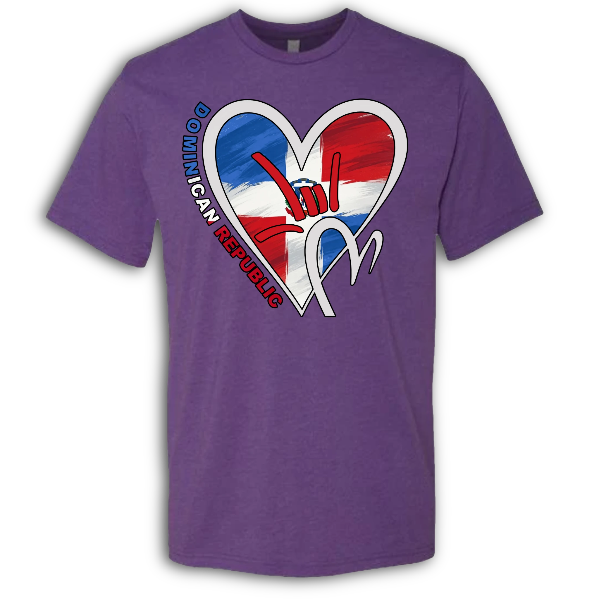 Dominican Republic Flag ILY HEART T-Shirt