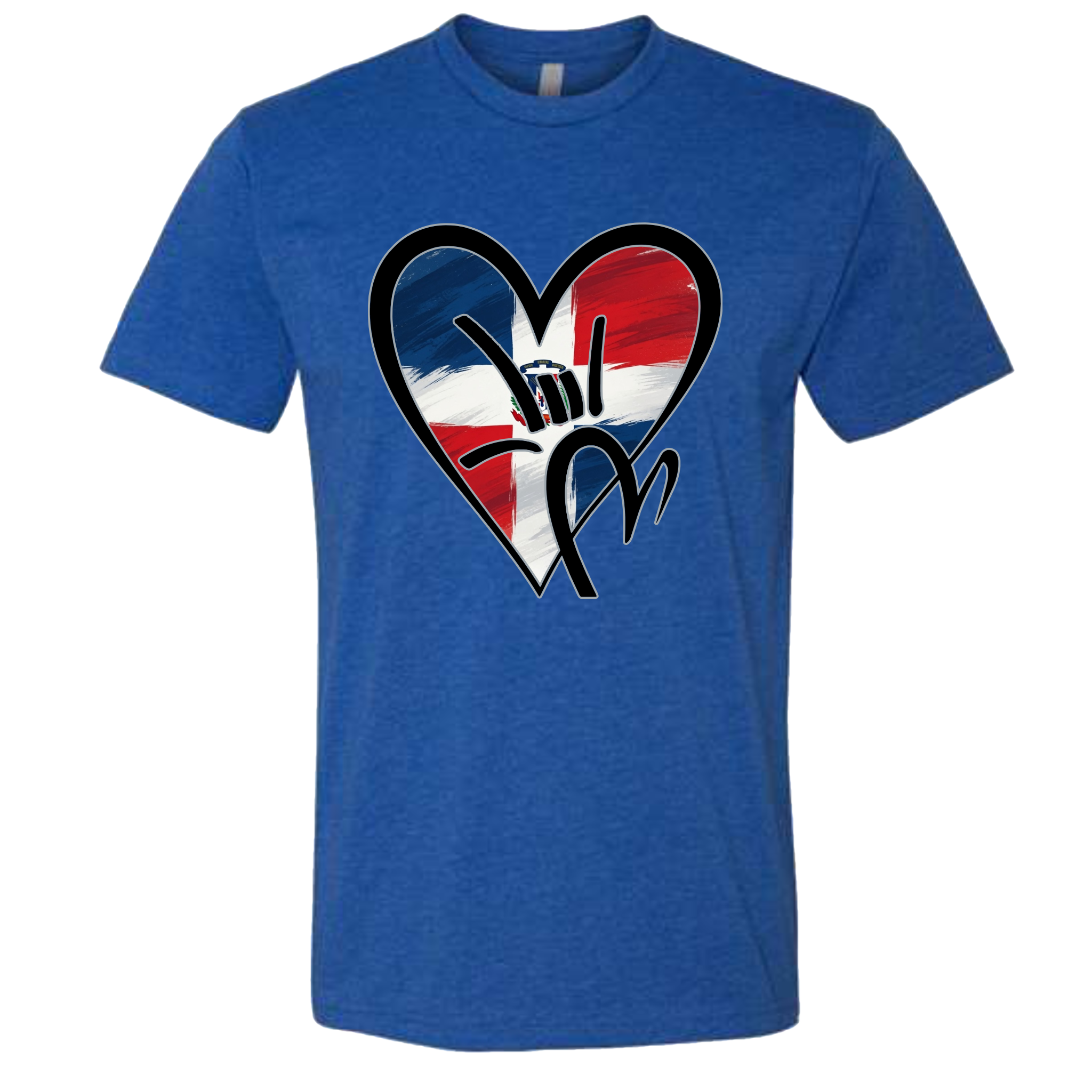Dominican Republic Flag ILY HEART T-Shirt