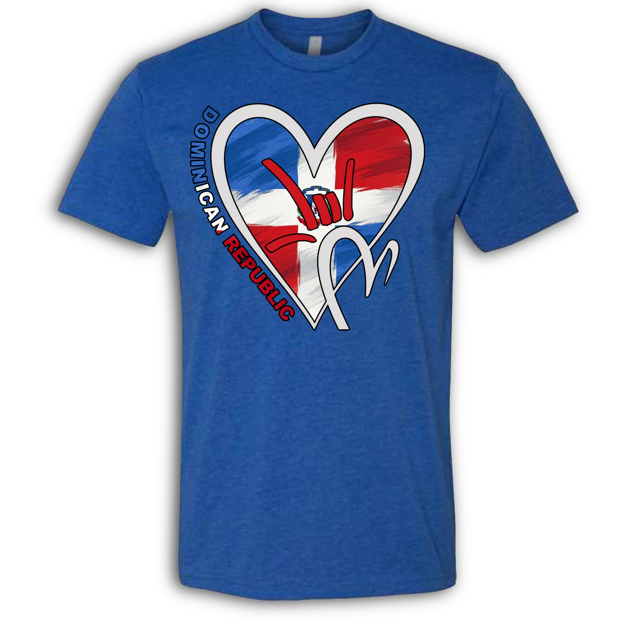 Dominican Republic Flag ILY HEART T-Shirt