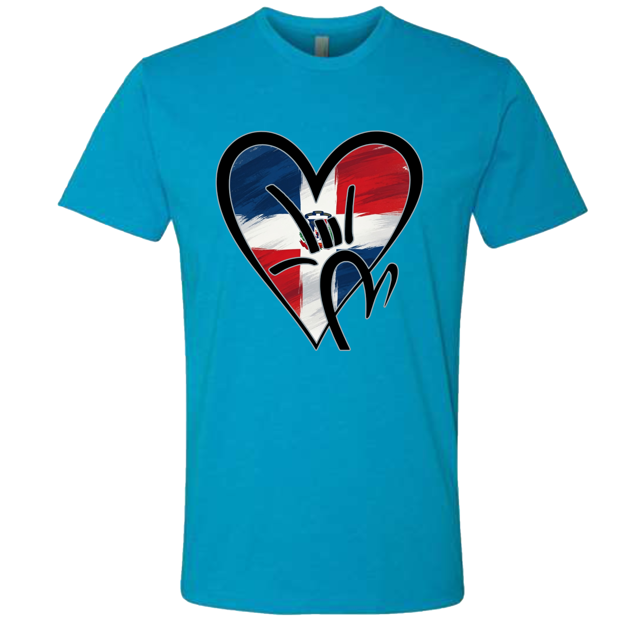Dominican Republic Flag ILY HEART T-Shirt