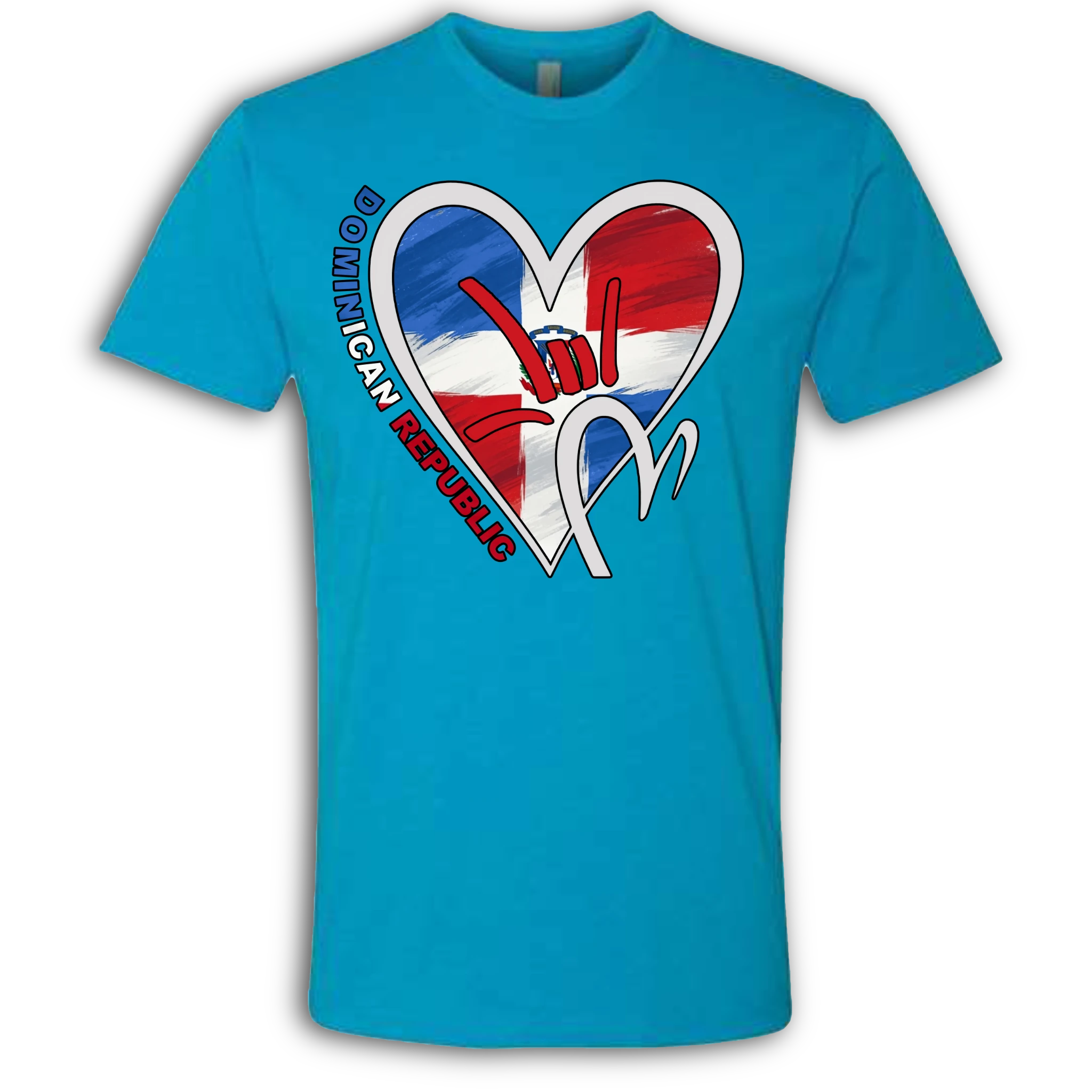 Dominican Republic Flag ILY HEART T-Shirt