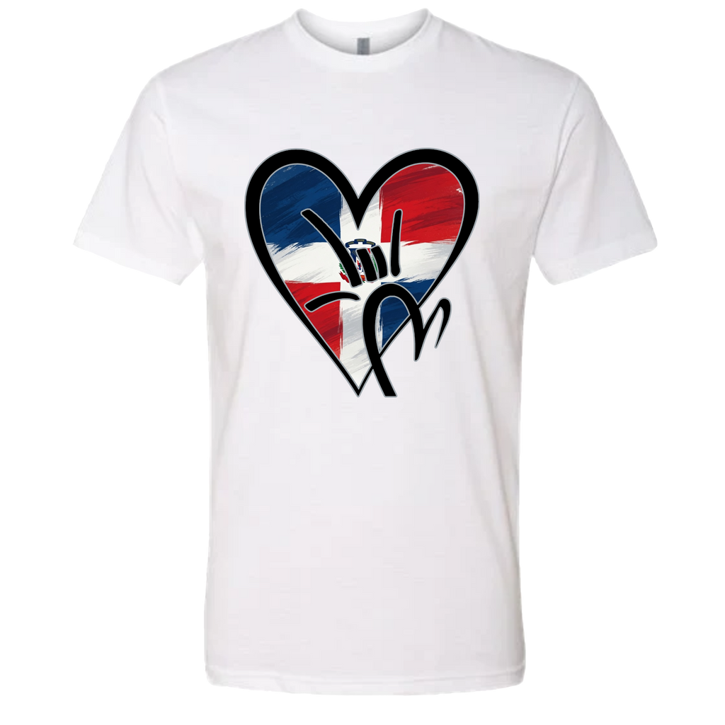 Dominican Republic Flag ILY HEART T-Shirt