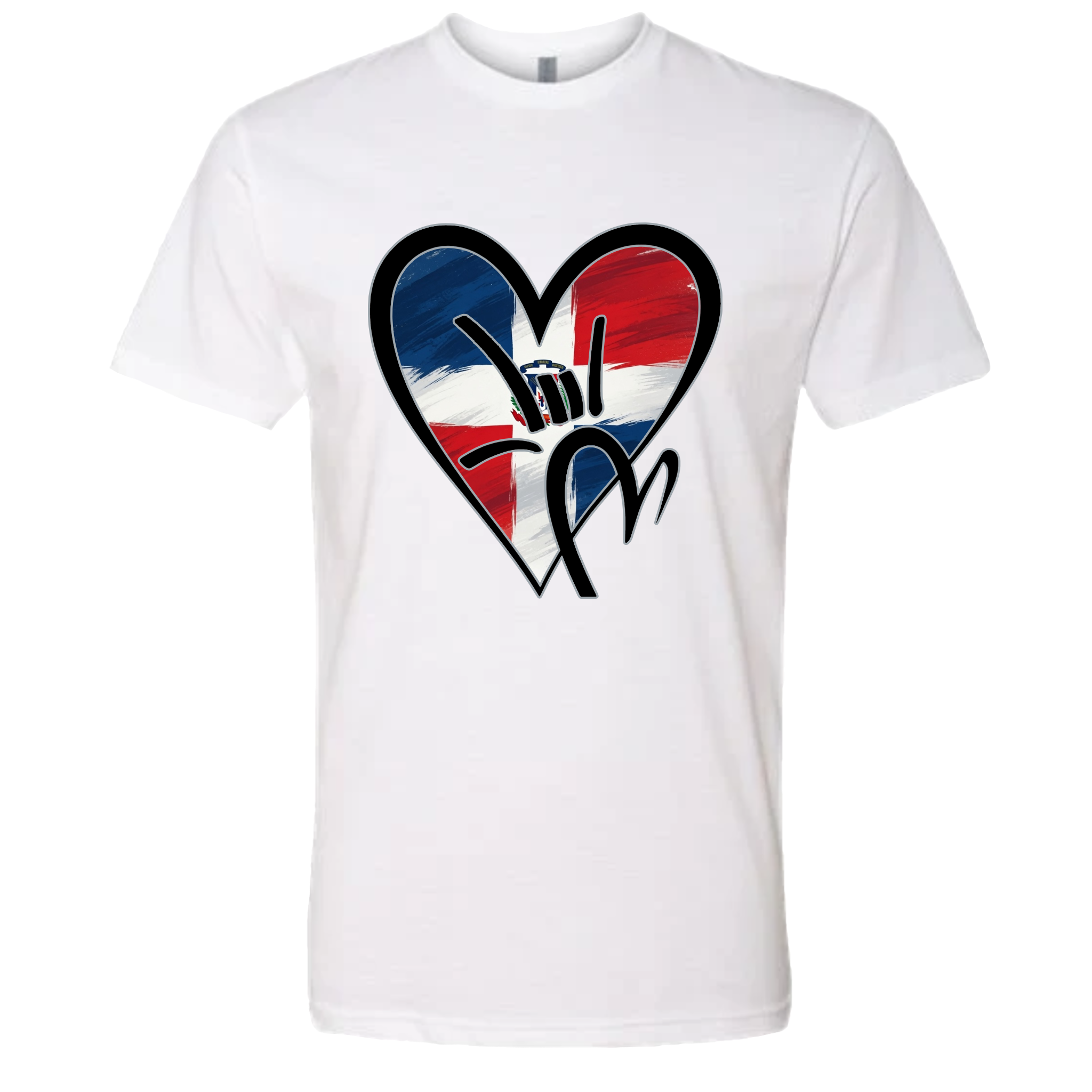Dominican Republic Flag ILY HEART T-Shirt
