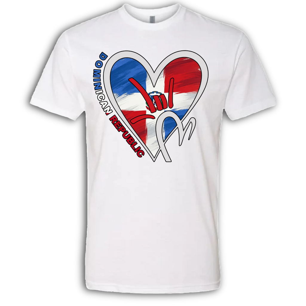 Dominican Republic Flag ILY HEART T-Shirt