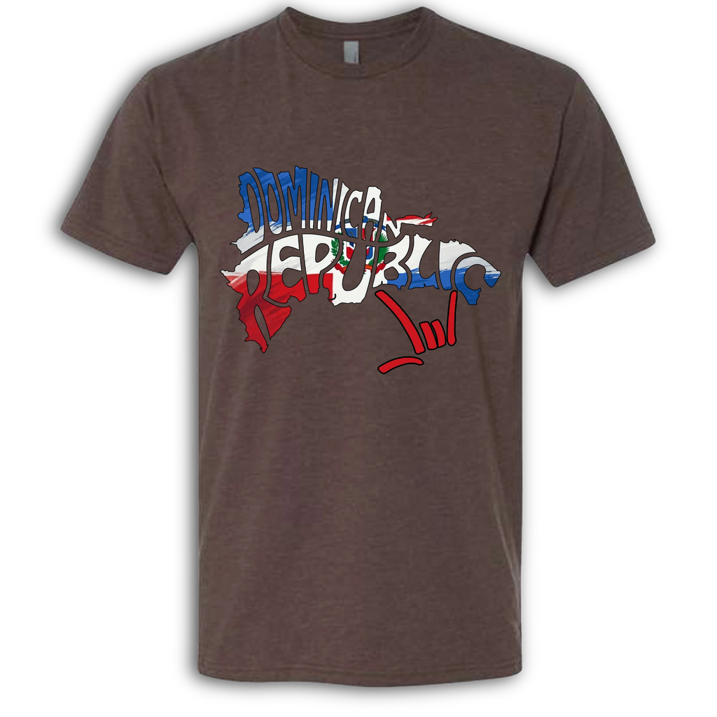 Dominican Republic Map ILY HEART T-Shirt