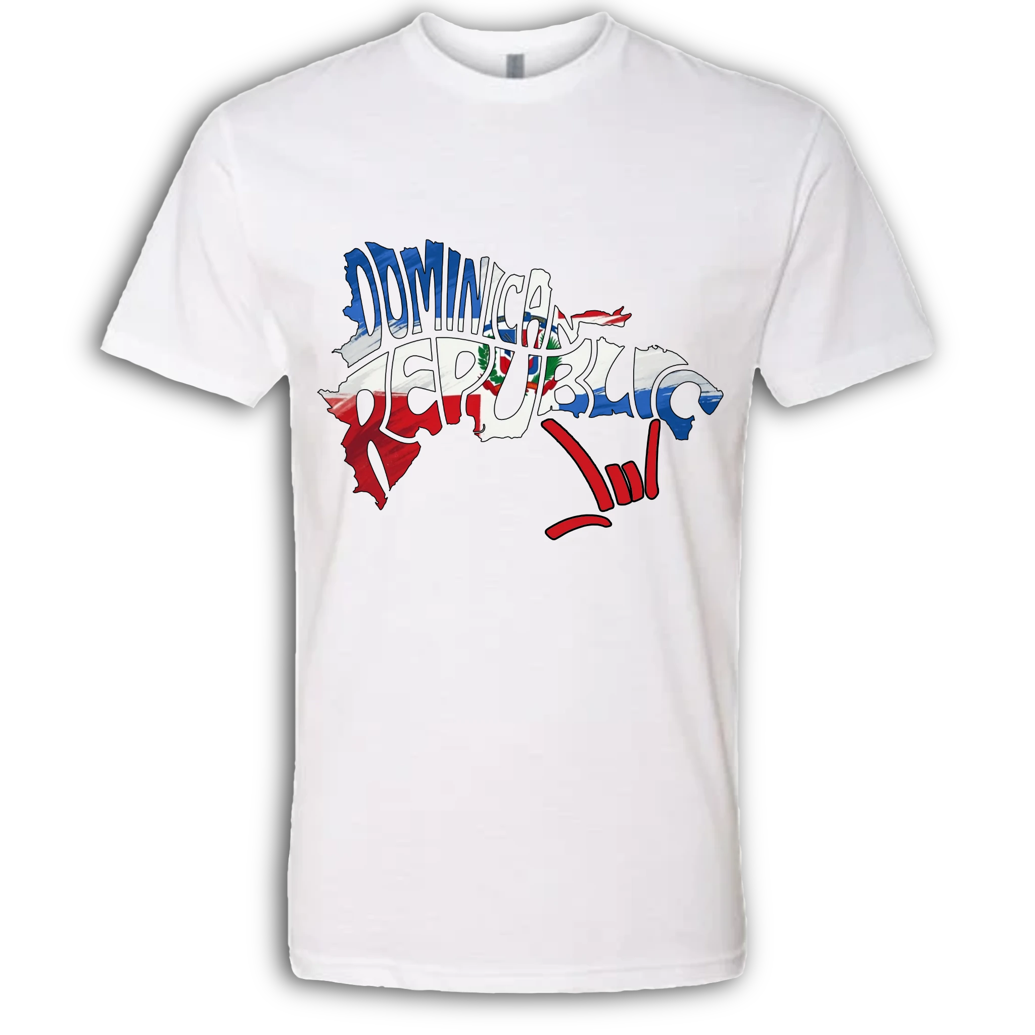 Dominican Republic Map ILY HEART T-Shirt