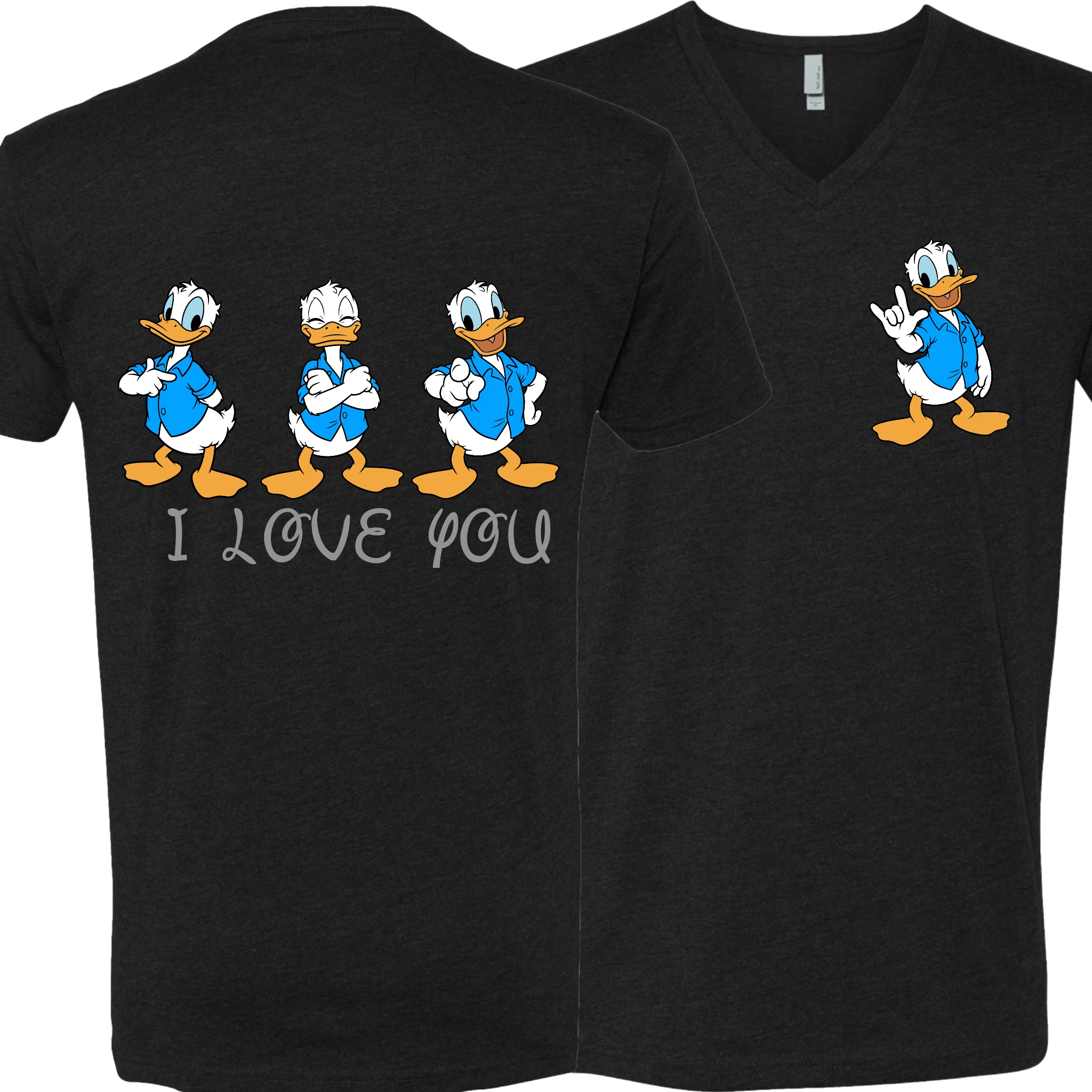 Donald ILY I Love You V-Neck T-Shirt (MEN)