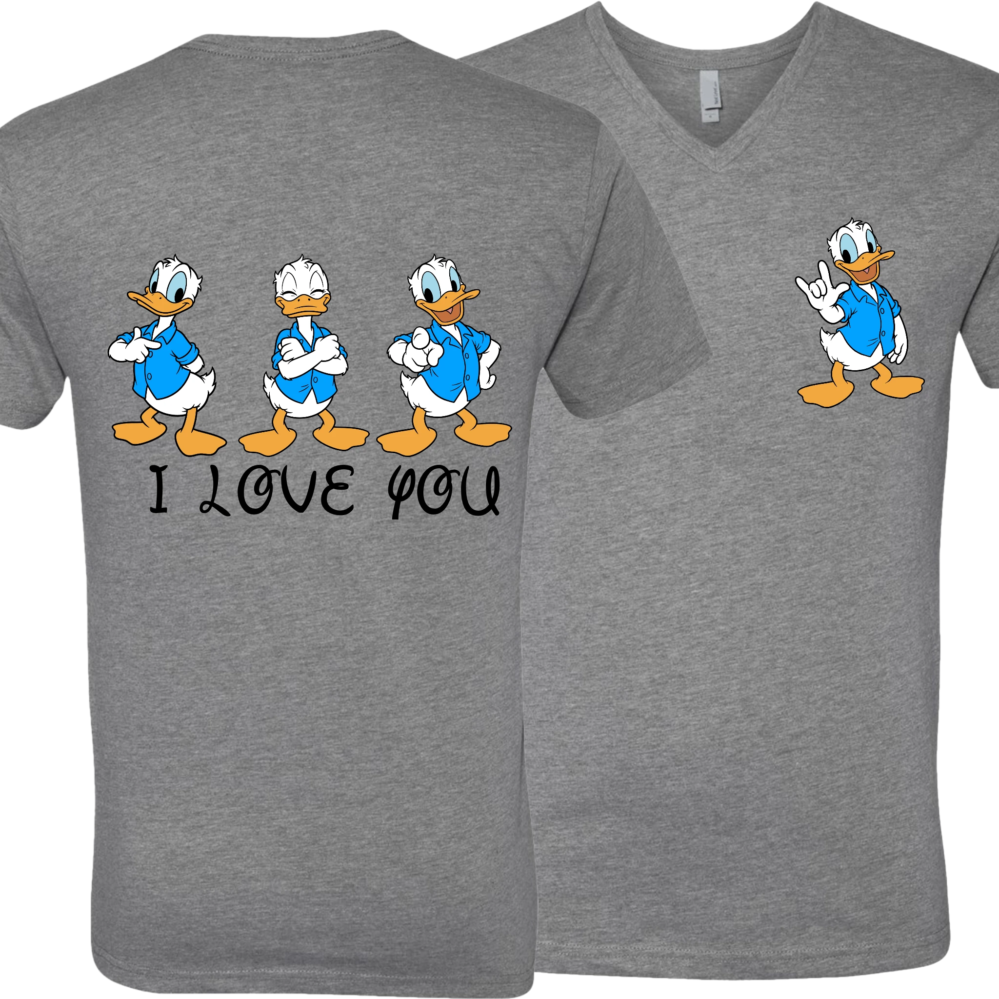 Donald ILY I Love You V-Neck T-Shirt (MEN)