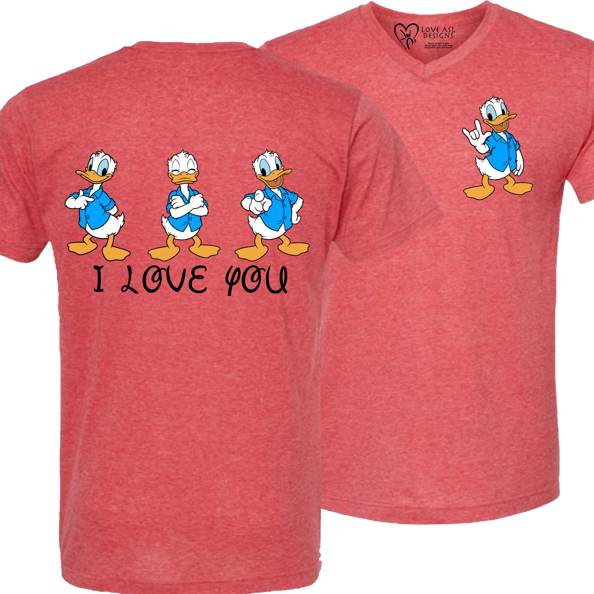 Donald ILY I Love You V-Neck T-Shirt (MEN)