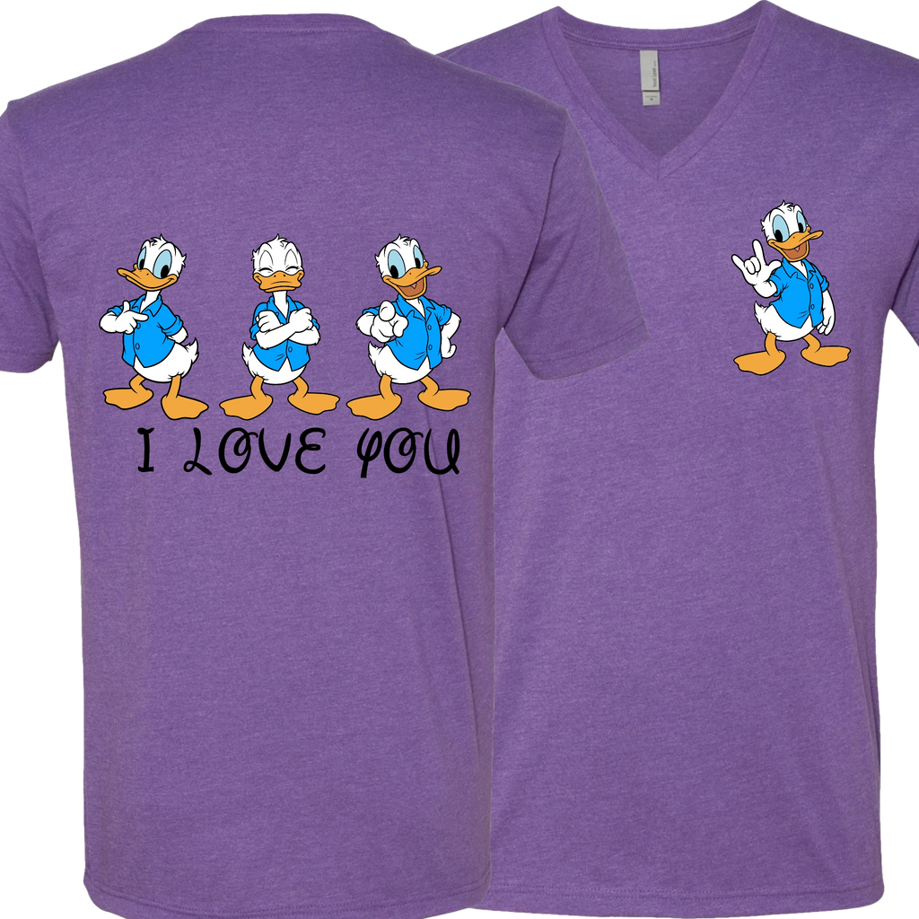 Donald ILY I Love You V-Neck T-Shirt (MEN)