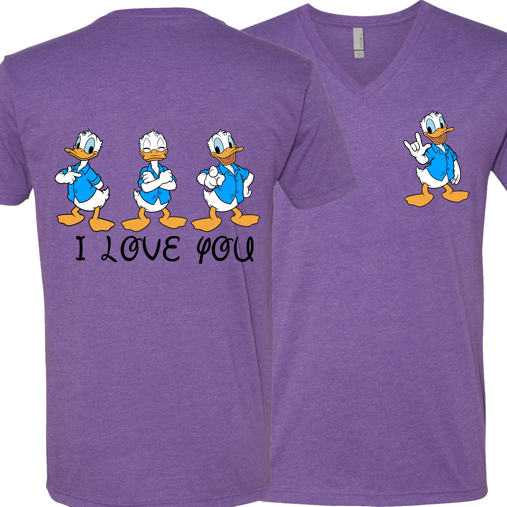 Donald ILY I Love You V-Neck T-Shirt (MEN)