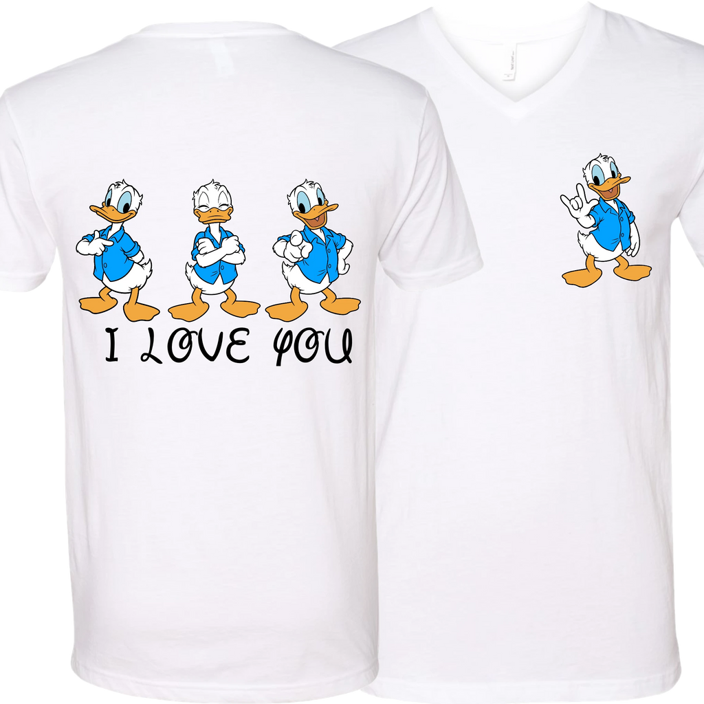 Donald ILY I Love You V-Neck T-Shirt (MEN)