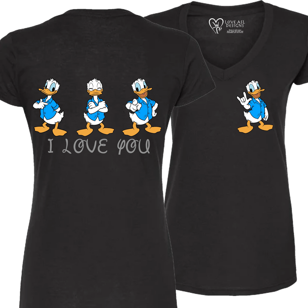 Donald ILY I Love You V-Neck T-Shirt (WOMEN)