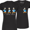Donald ILY I Love You V-Neck T-Shirt (WOMEN)
