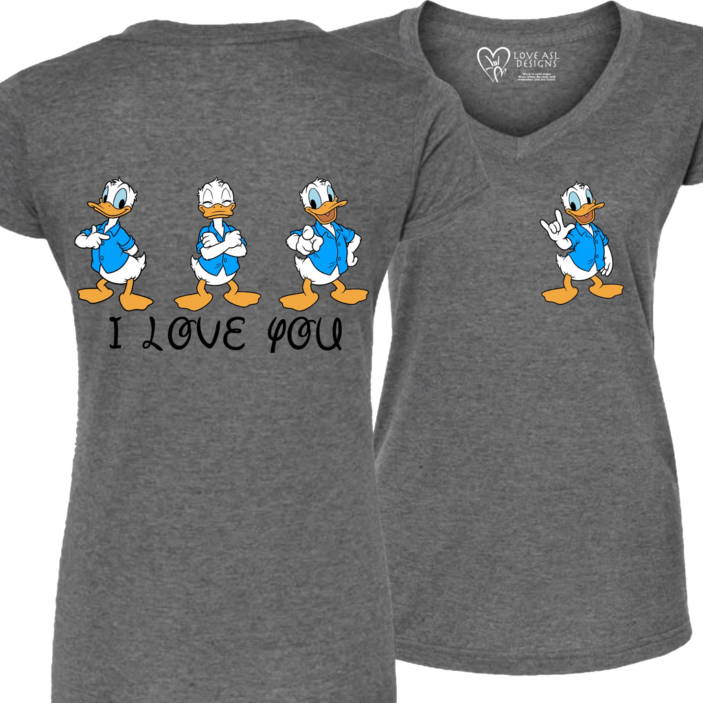 Donald ILY I Love You V-Neck T-Shirt (WOMEN)