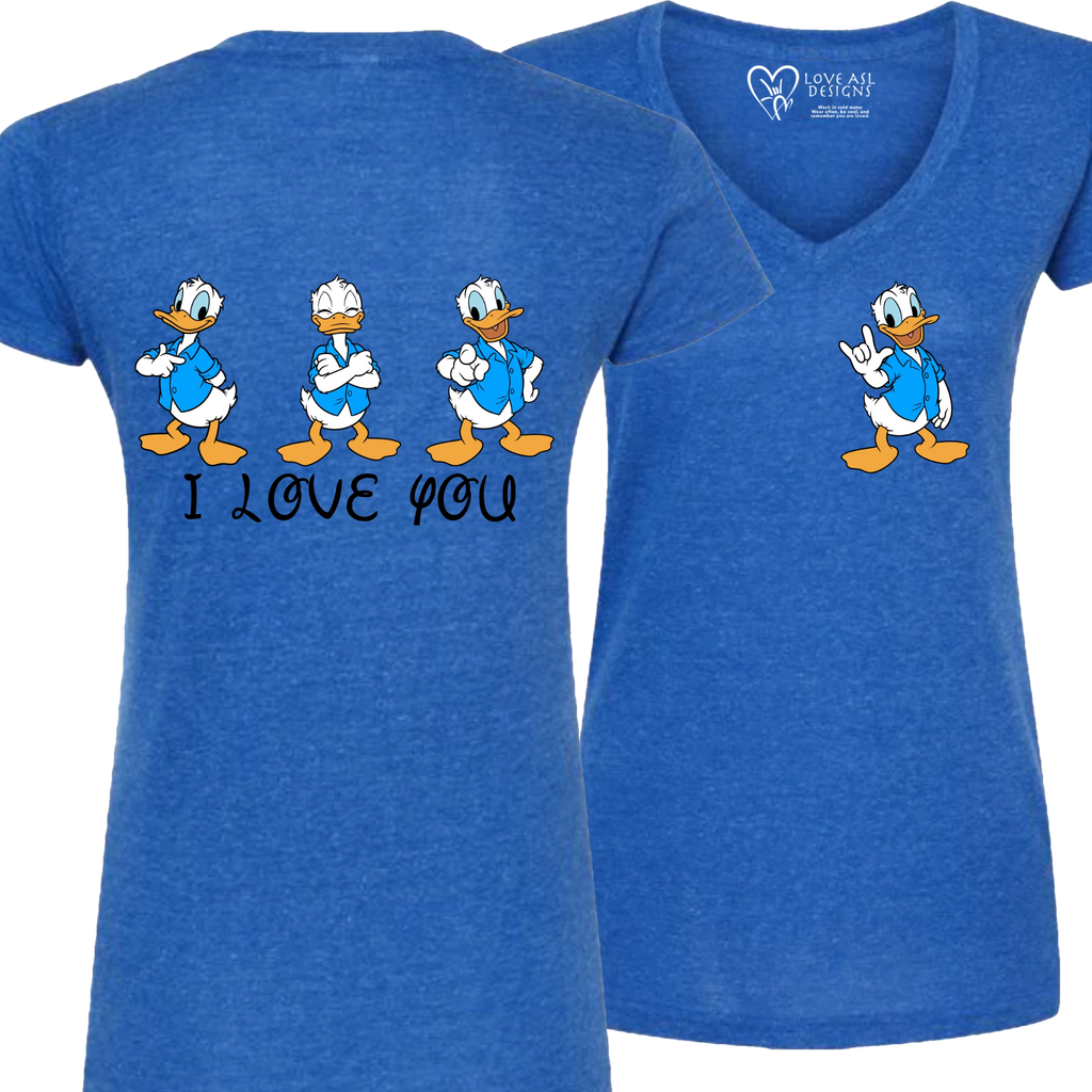 Donald ILY I Love You V-Neck T-Shirt (WOMEN)