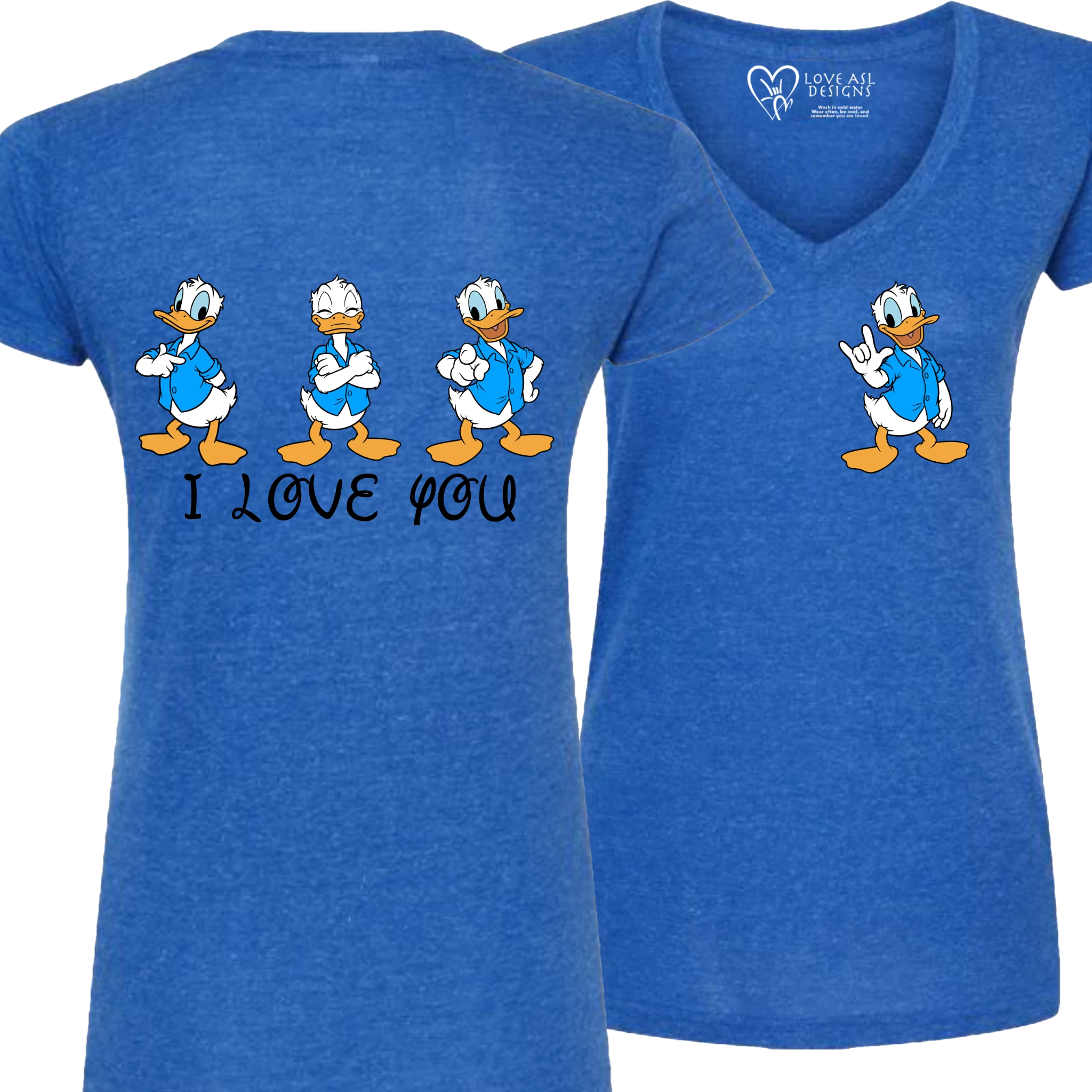 Donald ILY I Love You V-Neck T-Shirt (WOMEN)