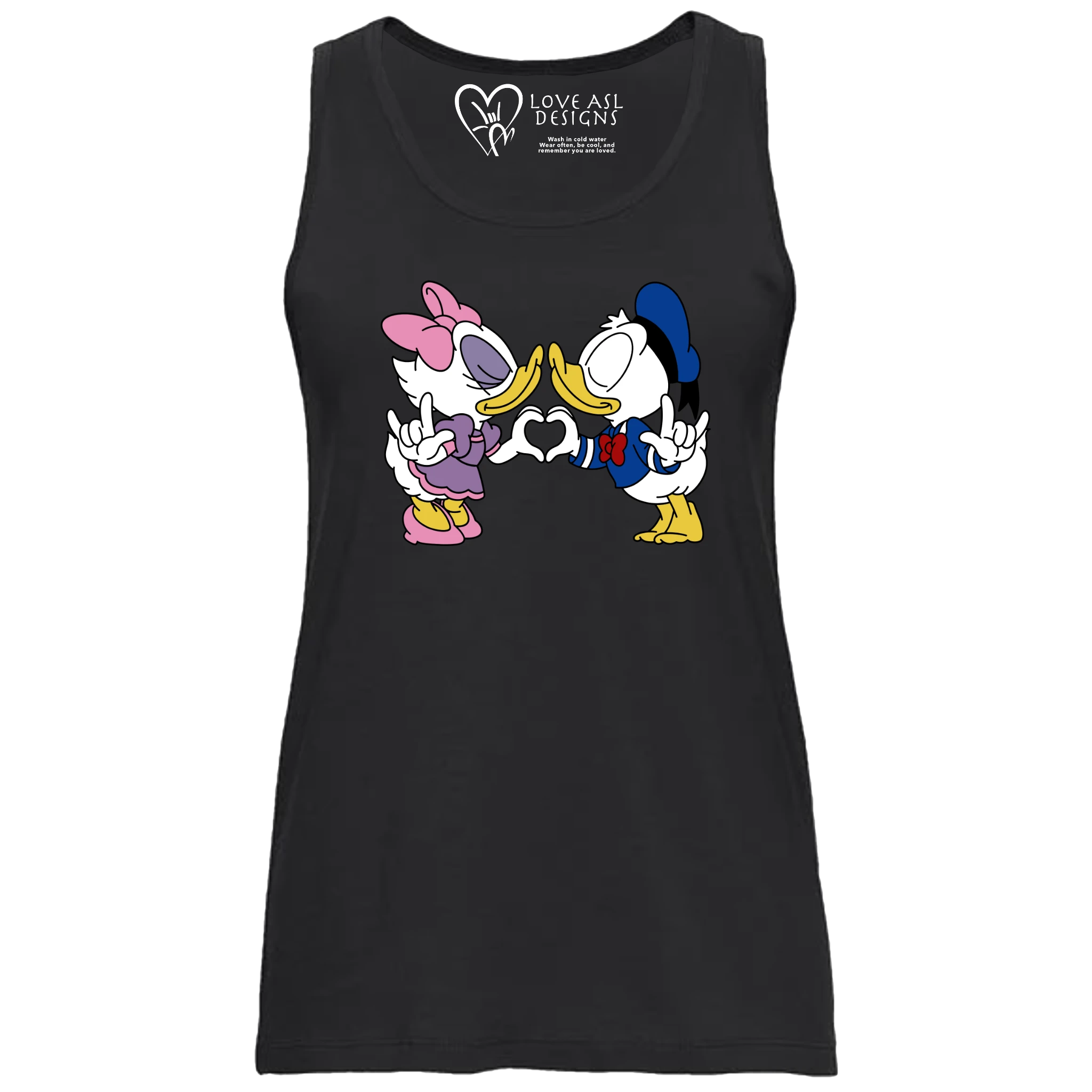 Donald & Daisy Hand Heart Tank Top (WOMEN)