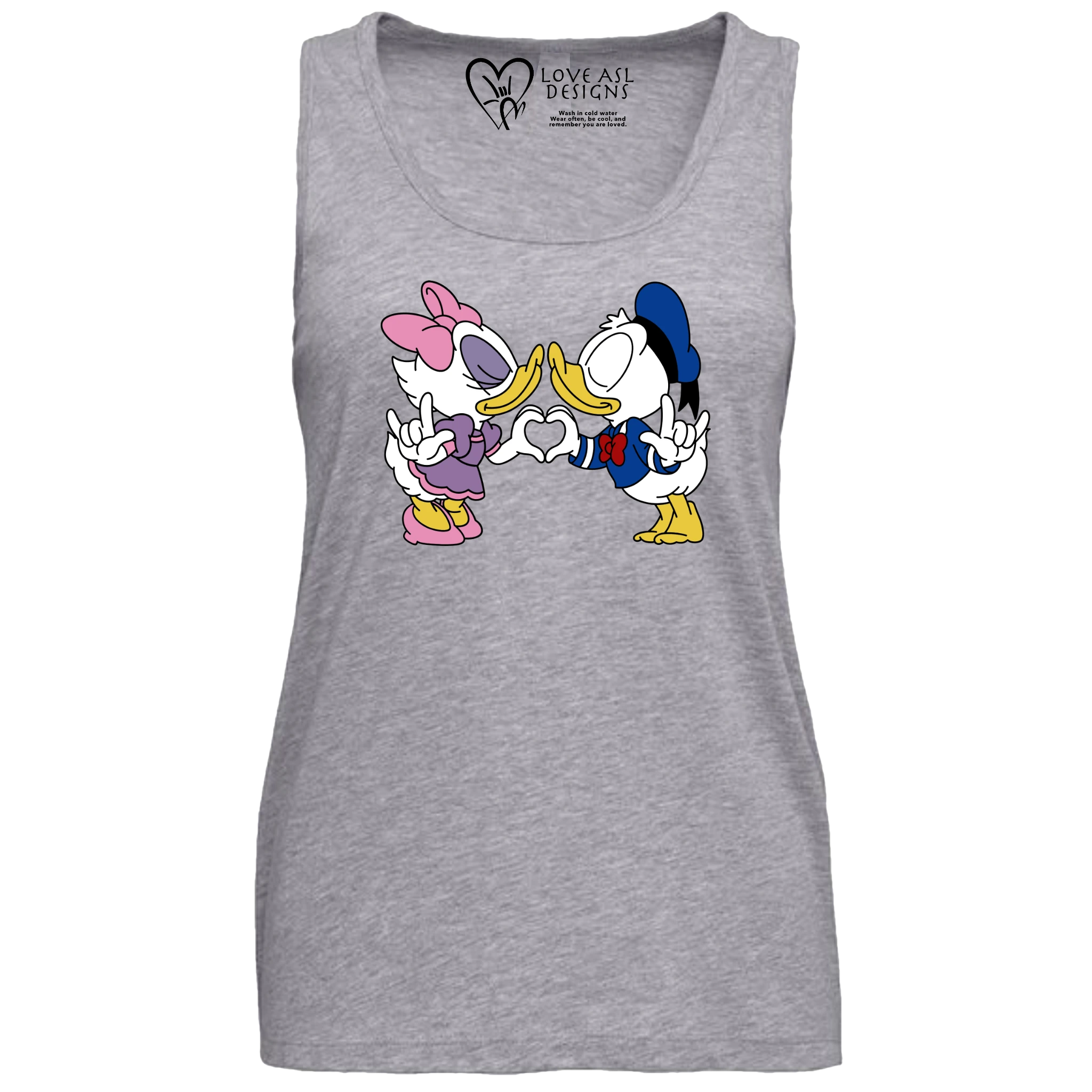 Donald & Daisy Hand Heart Tank Top (WOMEN)
