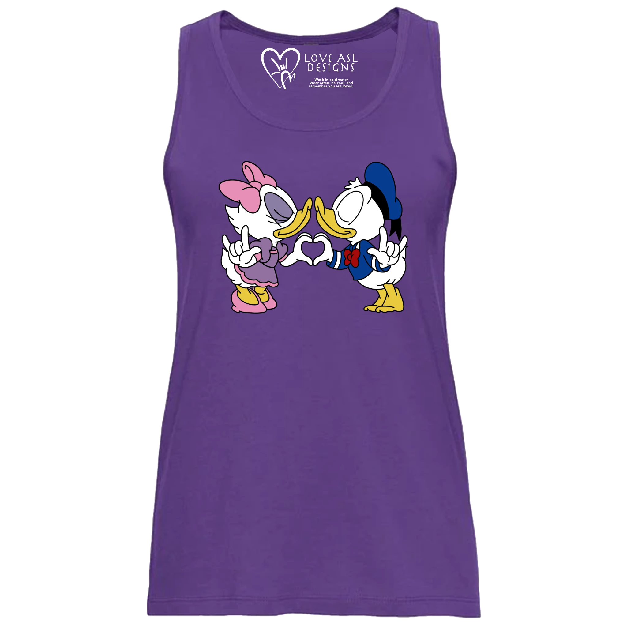 Donald & Daisy Hand Heart Tank Top (WOMEN)