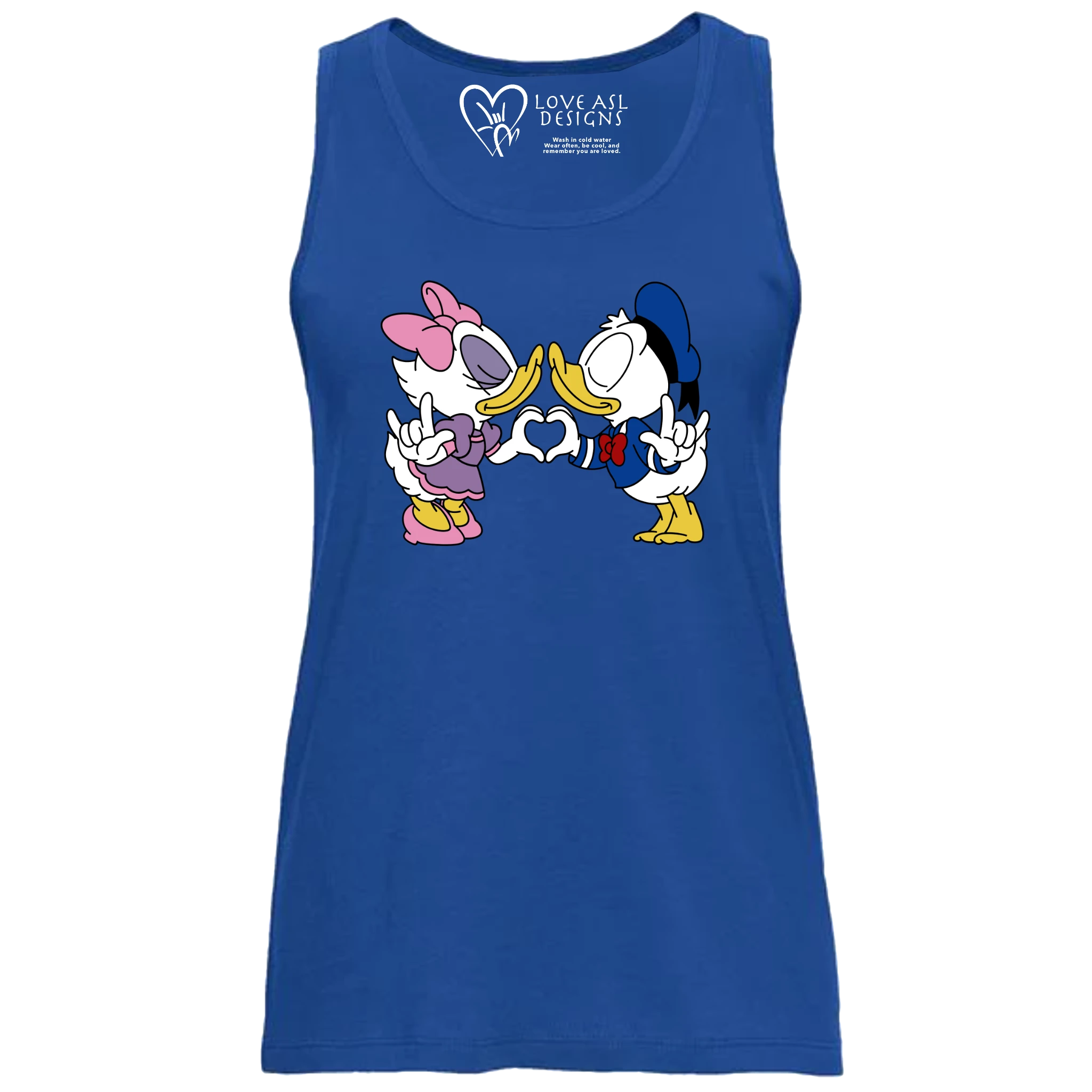 Donald & Daisy Hand Heart Tank Top (WOMEN)