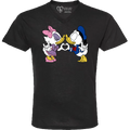 Donald & Daisy Hand Heart V-Neck Shirt (MEN)