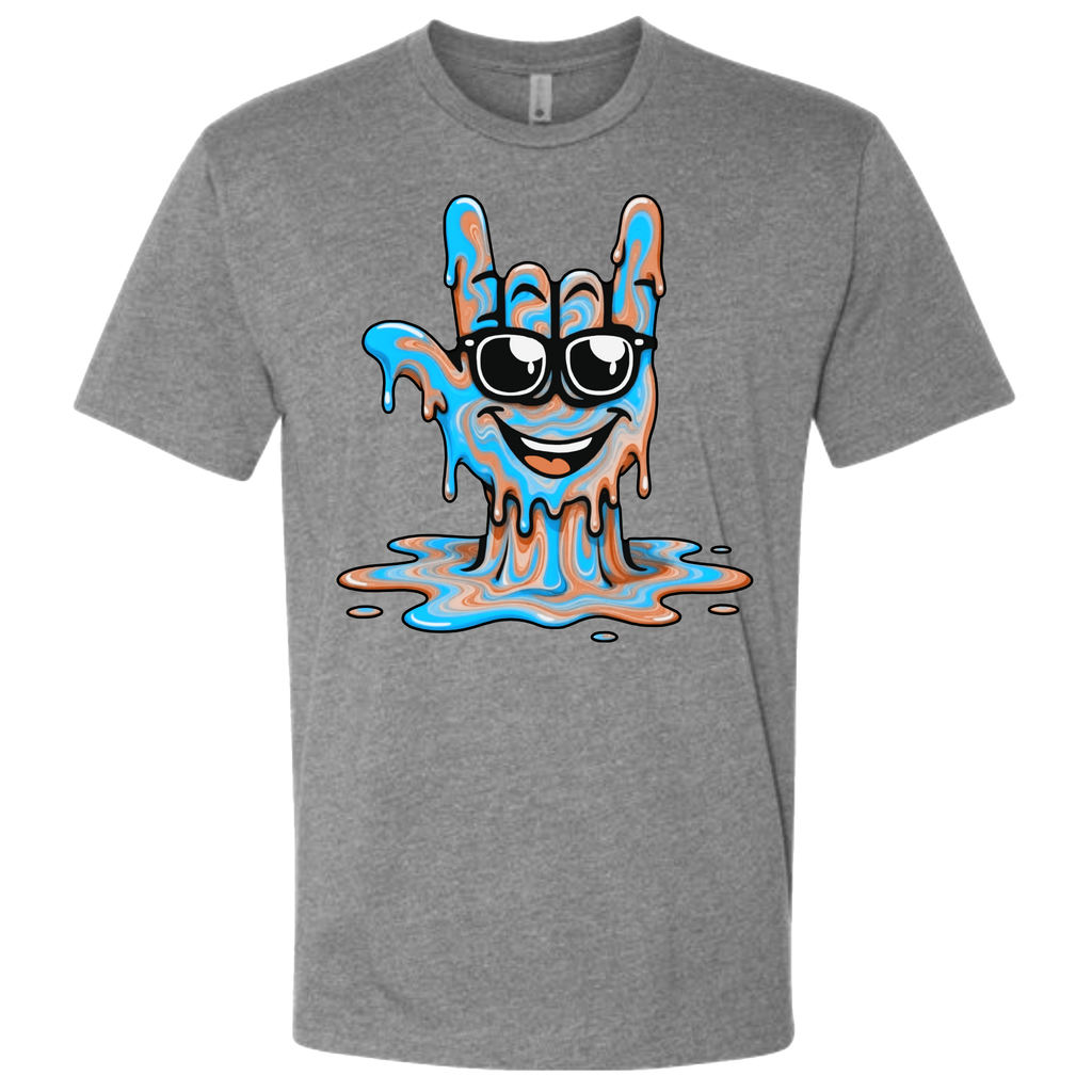 ASL Drip Face T-Shirt - Brown
