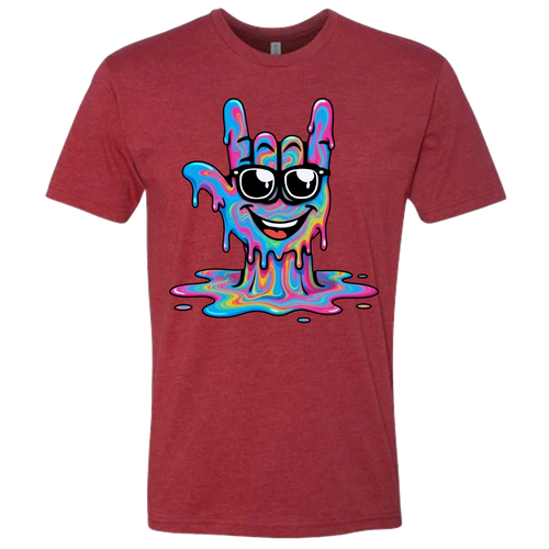 ASL Drip Face T-Shirt - Rainbow