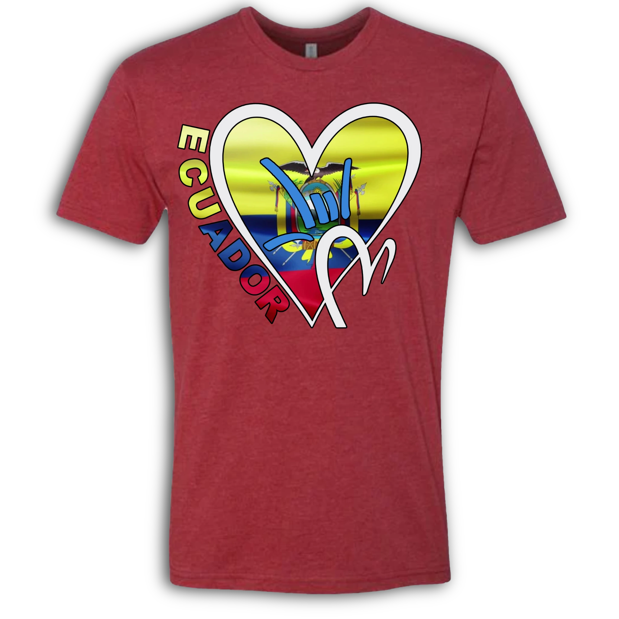 Ecuador Flag ILY HEART T-Shirt