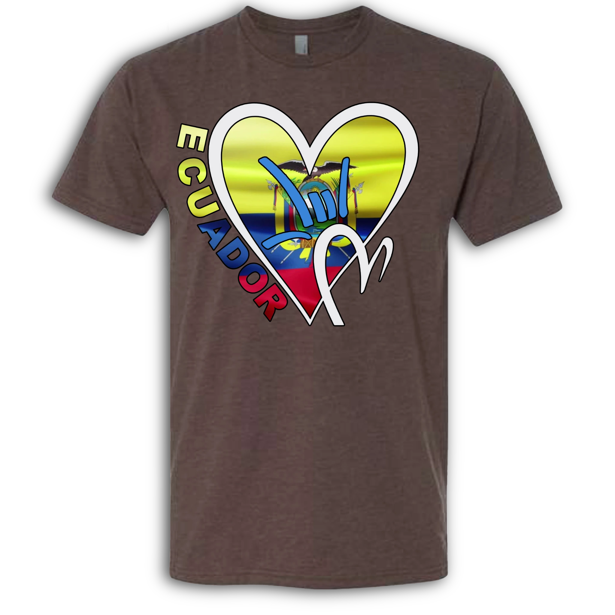 Ecuador Flag ILY HEART T-Shirt
