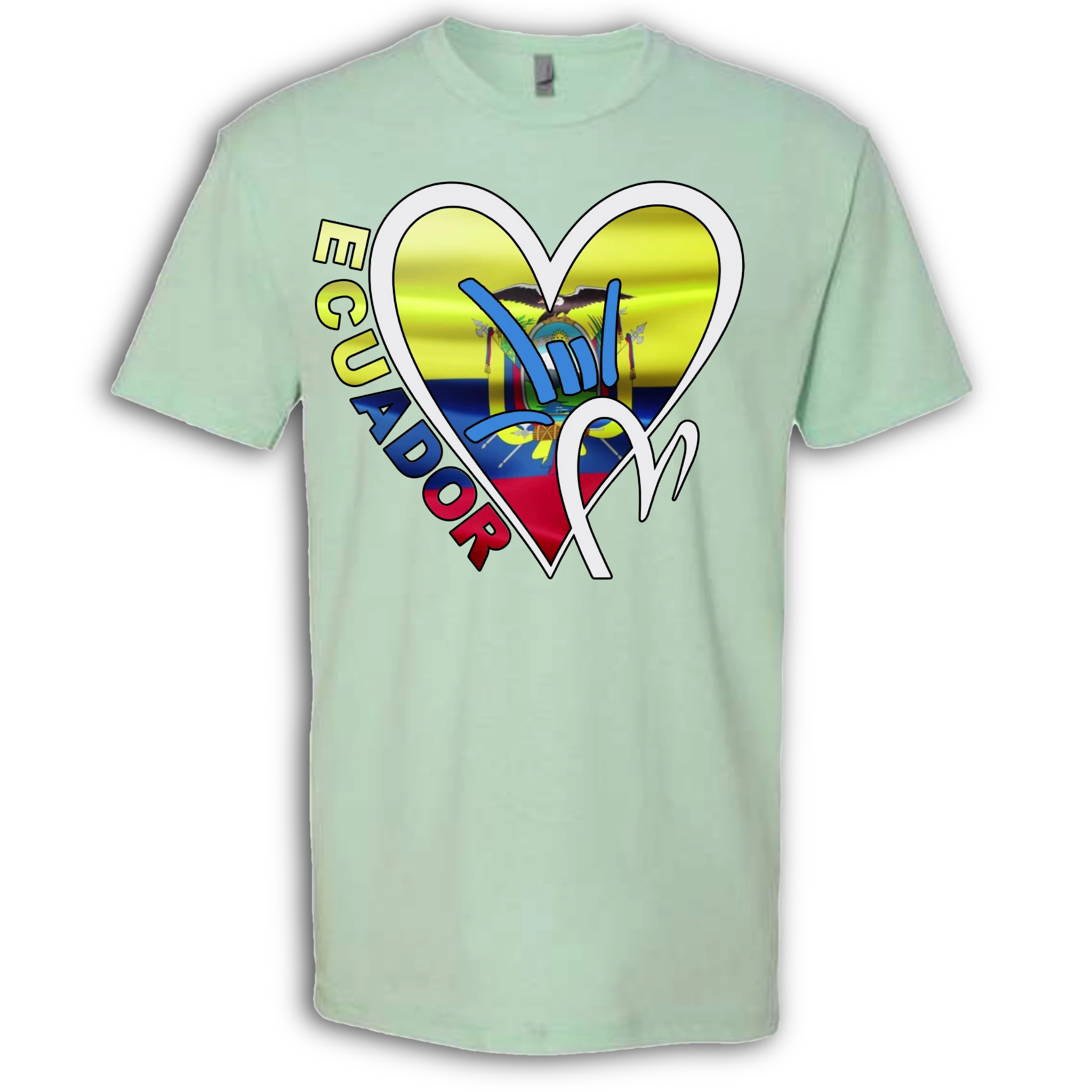Ecuador Flag ILY HEART T-Shirt