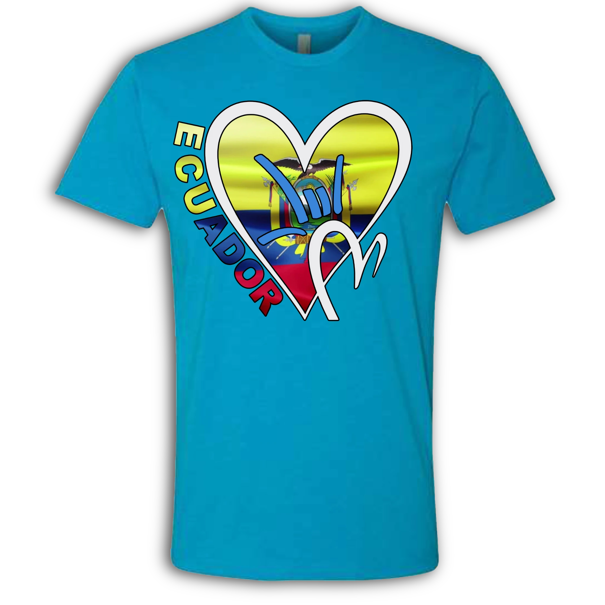 Ecuador Flag ILY HEART T-Shirt
