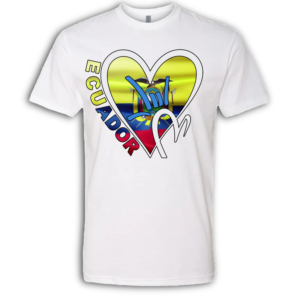 Ecuador Flag ILY HEART T-Shirt