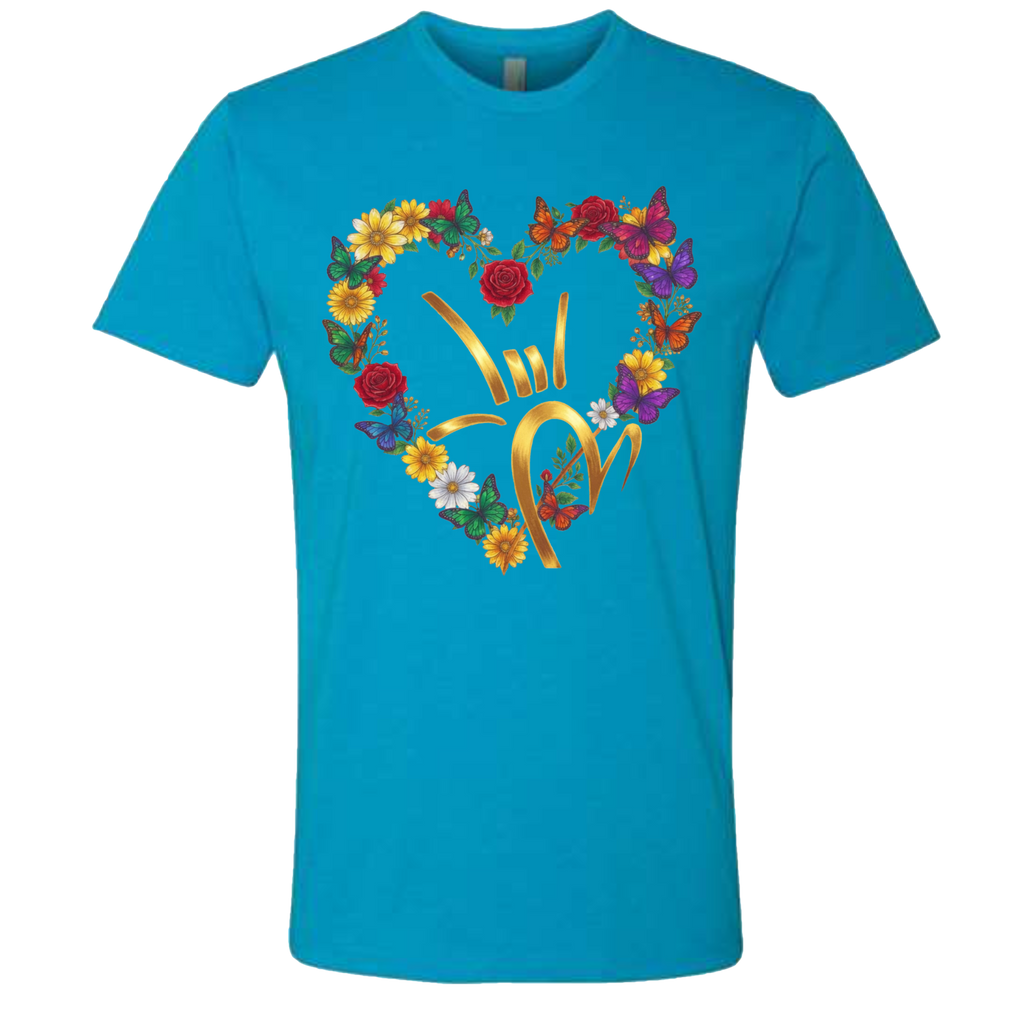 Gold ILY & Flower HEART T-Shirt