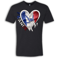 France Flag ILY HEART T-Shirt